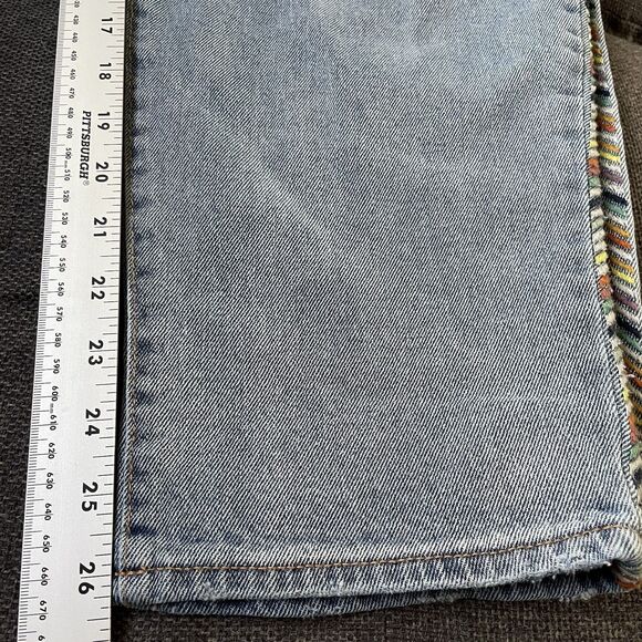 Knox Rose Jeans Light Wash Blue Denim Embroidered Pants Distressed Women's Sz 16 - Picture 7 of 9